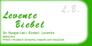 levente biebel business card